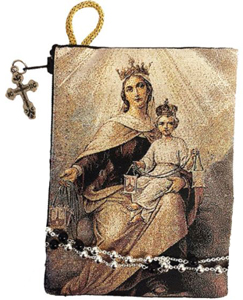 Rosary Pouch Tapestry - Our Lady of Mt Carmel